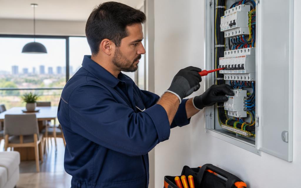 Técnico da Reparo Local fazendo conserto de eletricista residencial em Sorocaba e região