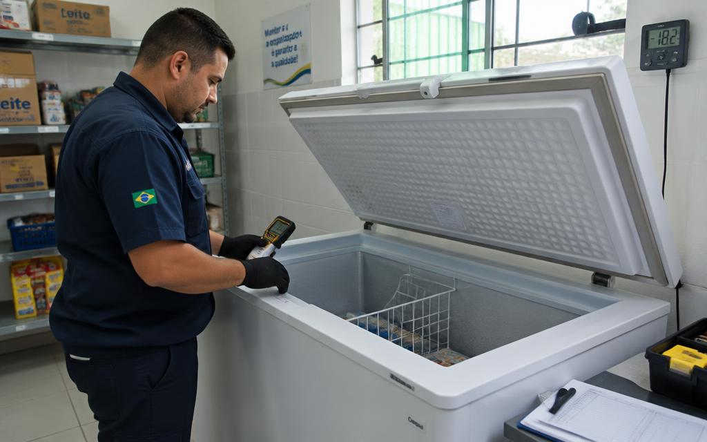 Técnico da Reparo Local fazendo conserto de freezer comum em Sorocaba e região