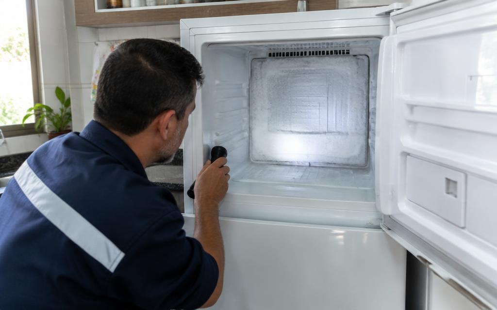 Técnico da Reparo Local fazendo conserto de frost free em Sorocaba e região